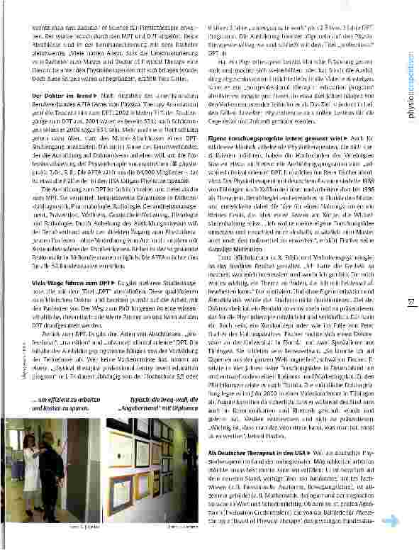 Vorschauseite 2: Physiotherapie in den USA Befunden, Managen und Delegieren