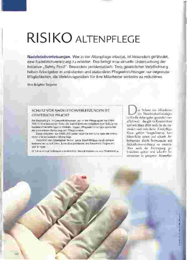 Vorschauseite 1: RISIKO ALTEN PFLEGE