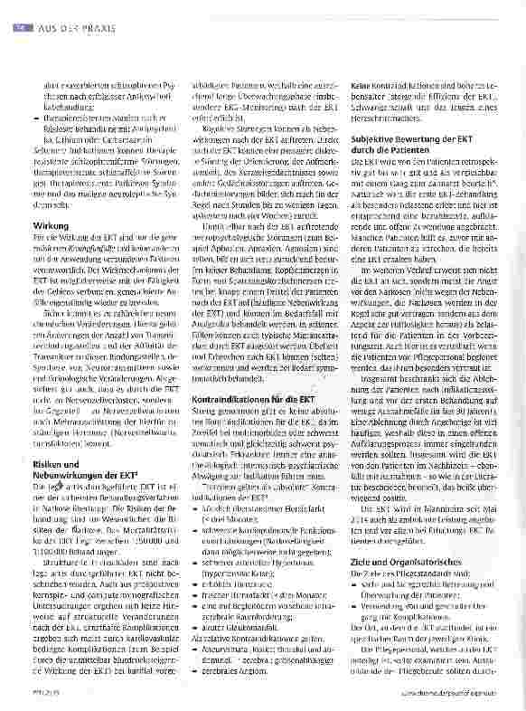 Vorschauseite 2: Pflegestandard Elektrokrampftherapie