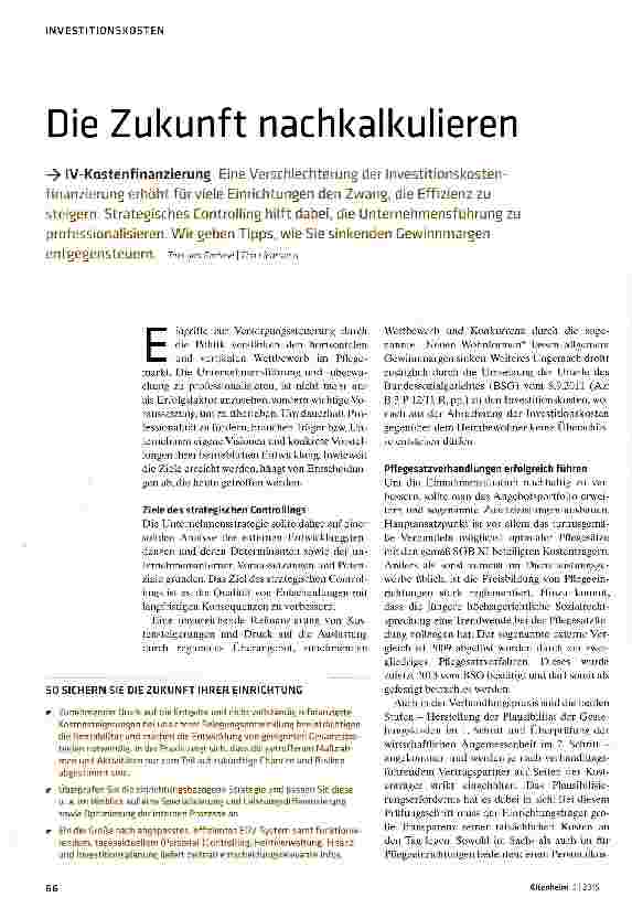 Vorschauseite 1: Die Zukunft nachkalkulieren