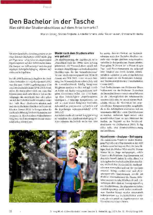 Vorschauseite 1: Den Bachelor in der Tasche