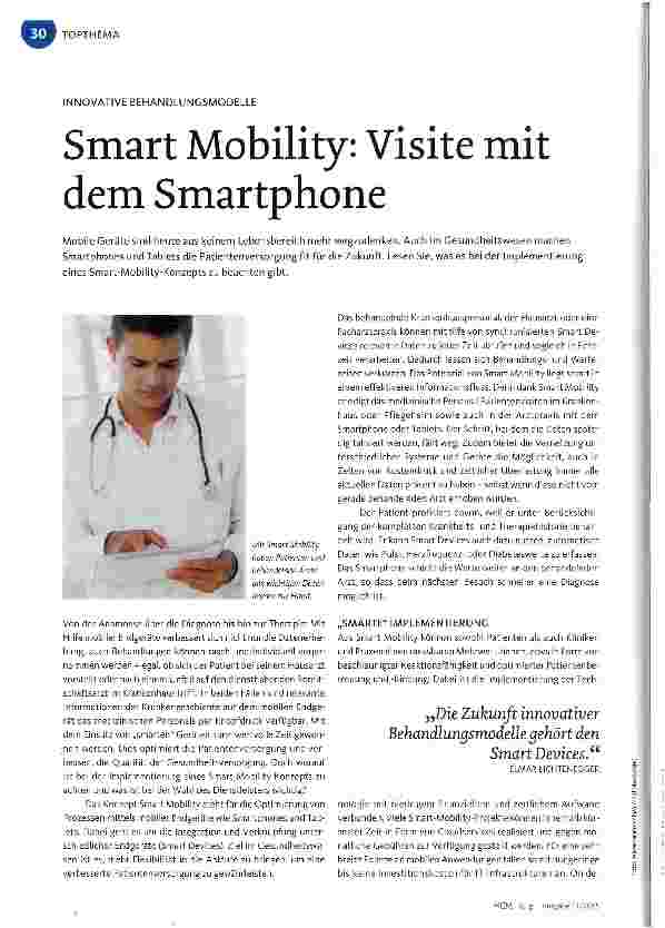 Vorschauseite 1: Smart Mobility: Visite mit dem Smartphone