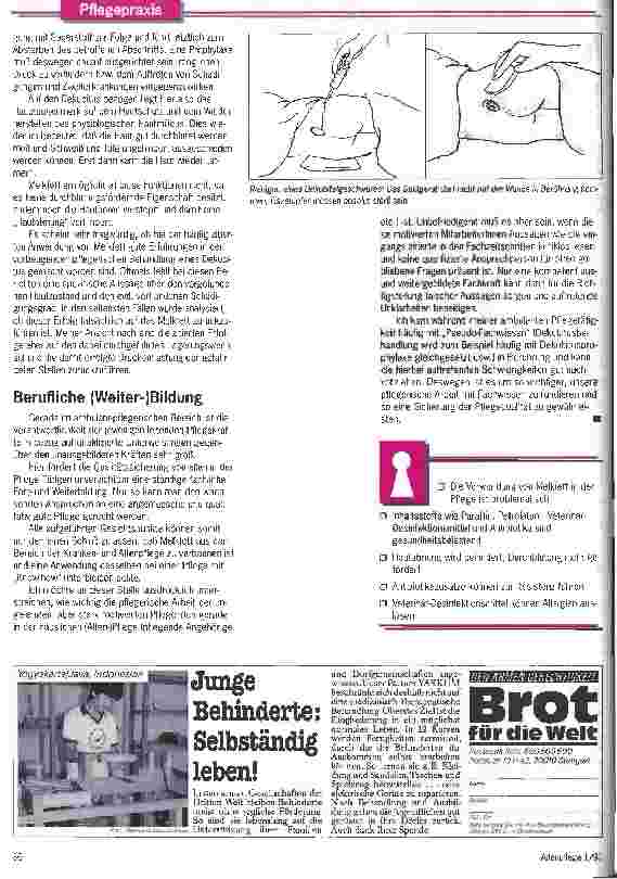 Vorschauseite 2: Ins Fettnäpfchen gegriffen Der Einsatz von Melkfett bei der Dekubitusprophylaxe ist umstritten