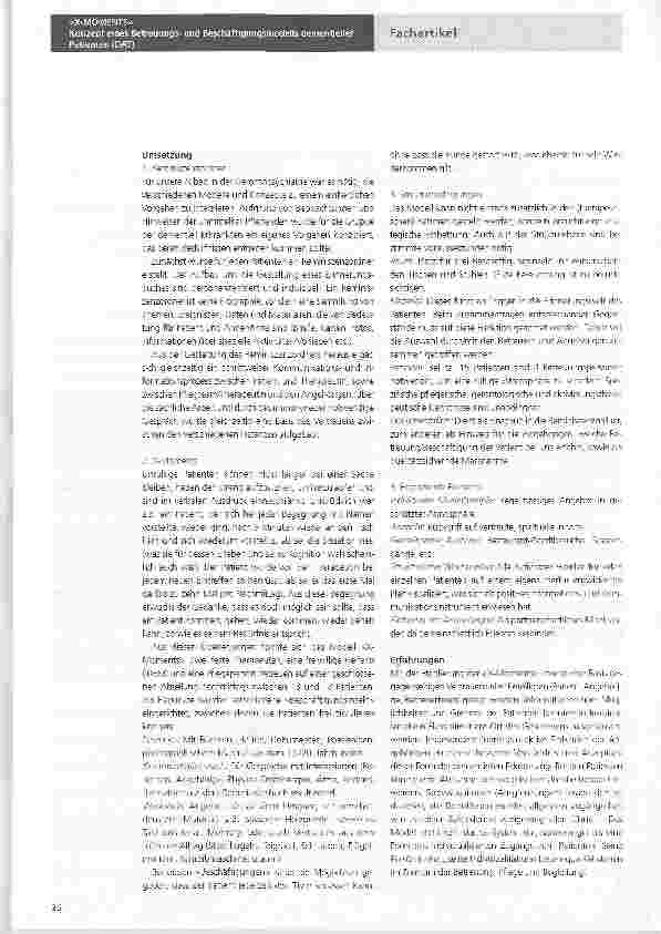 Vorschauseite 2: X-MOMENTS Konzept eines Betreuungsund Beschäftigungsmodells dementieller Patienten (DAT)