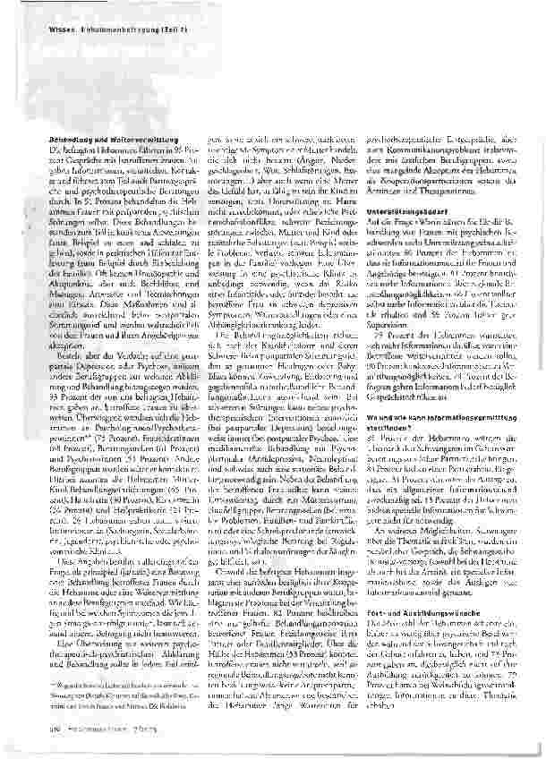Vorschauseite 3: Psychische Beschwerden in der frühen Mutterschaft (Teil 2)