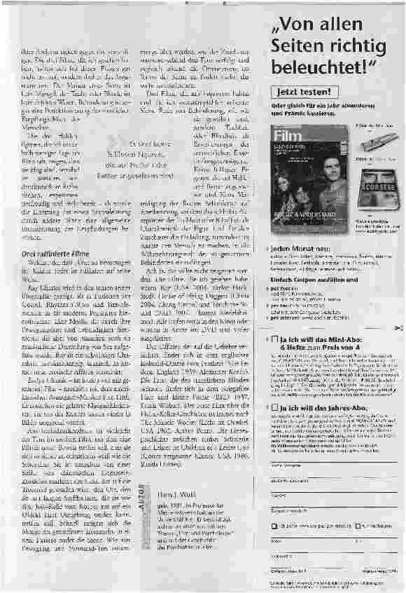 Vorschauseite 3: Ray, Evelyn und die blinde SchwertkämpferinNeue Rollenbilder behinderter Menschen im Kino