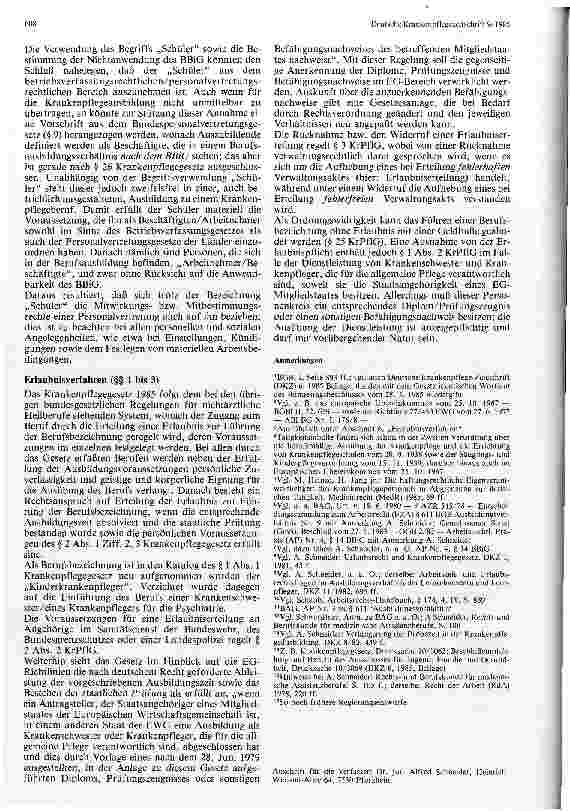 Vorschauseite 4: Die Ausbildung nach dem neuen Gesetz über die Berufe in der Krankenpflege mit rechtlichen Hinweisen für die Praxis