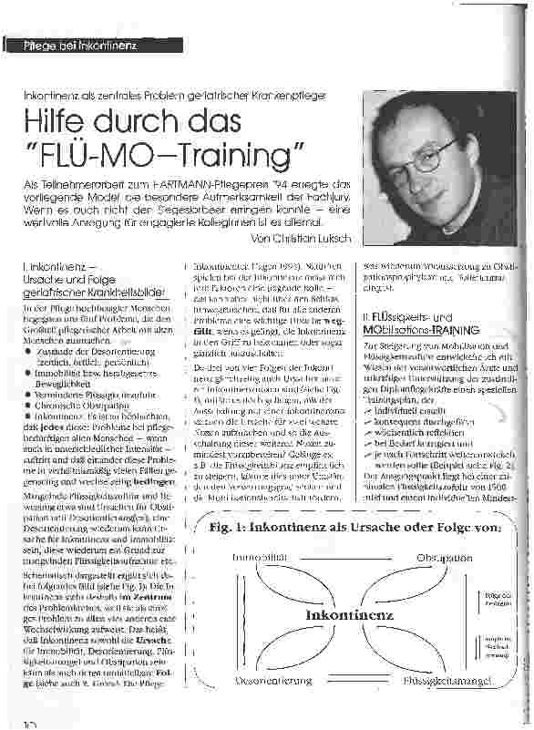 Vorschauseite 1: Hilfe durch das FLÜ-MO-TRAINING Inkontinenz als zentrales Problem geriatischer Krankenpflege