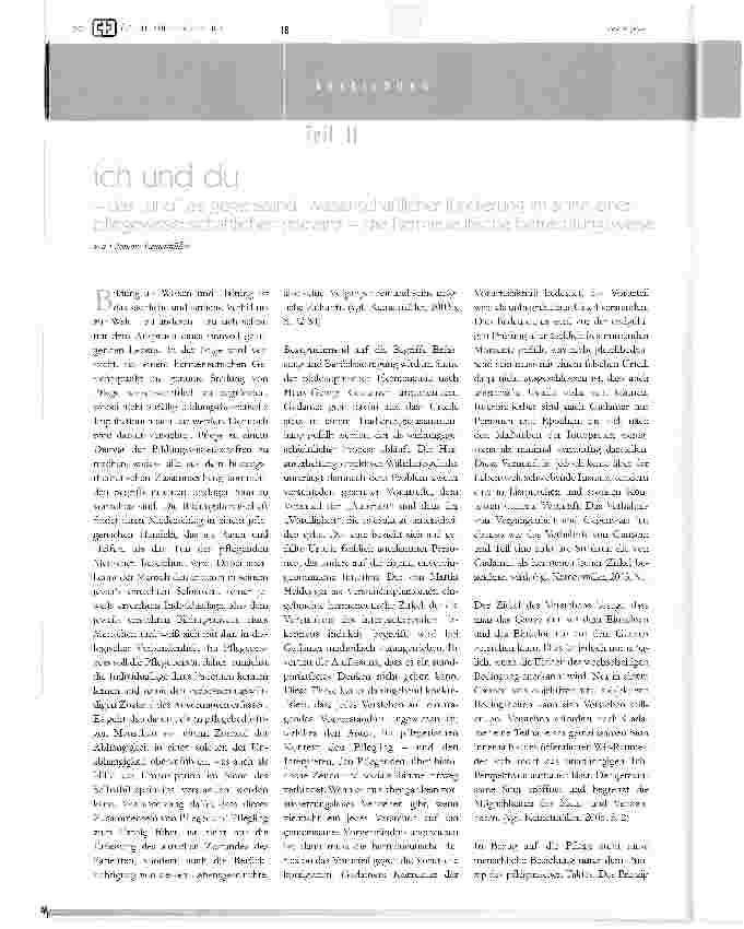 Vorschauseite 1: ich und dudas und als gegenstand wissenschaftlicher fundierung im sinne einer pflegewissenschaftlichen relevanz - die hermeneutische