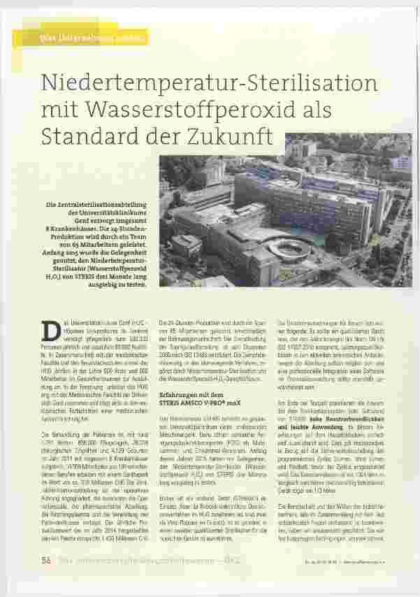 Vorschauseite 1: Niedertemperatur-Sterilisation mit Wasserstoffperoxid als Standard der Zukunft