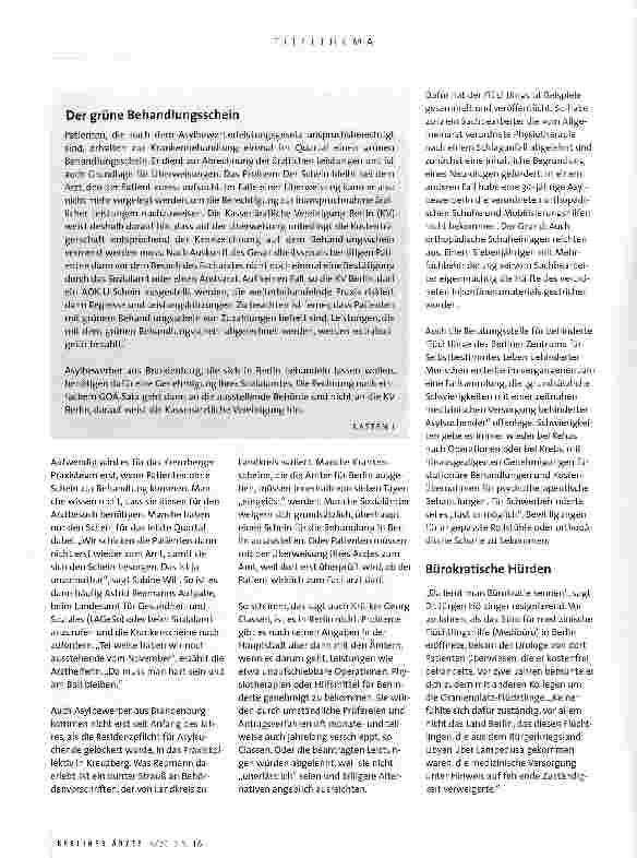 Vorschauseite 3: Zwischen Humanität und Bürokratie