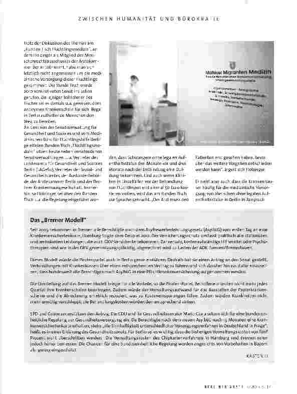 Vorschauseite 4: Zwischen Humanität und Bürokratie