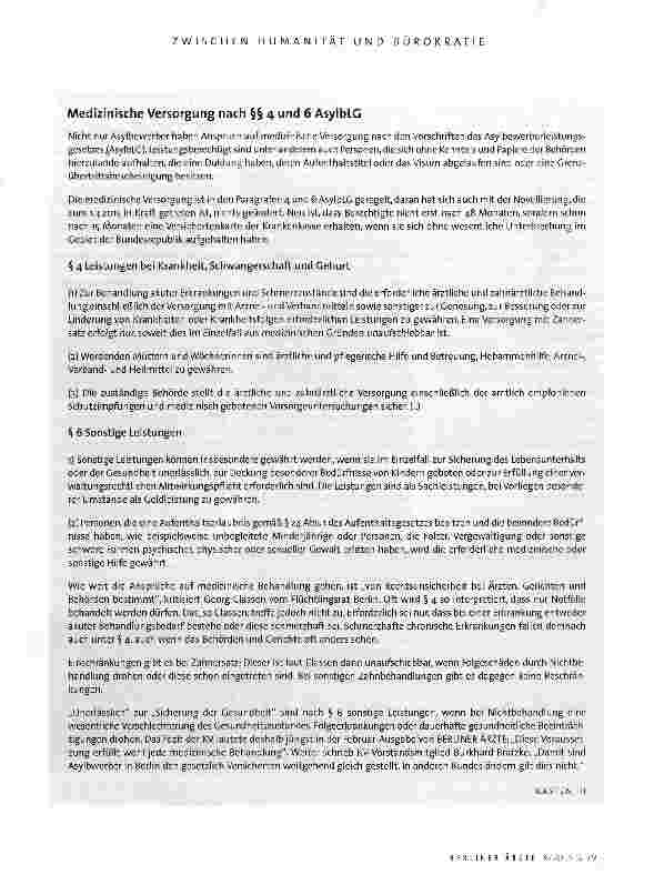 Vorschauseite 6: Zwischen Humanität und Bürokratie