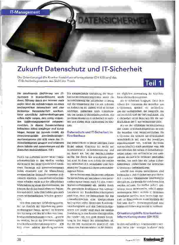Vorschauseite 1: Zukunft Datenschutz und IT-Sicherheit Teil 1