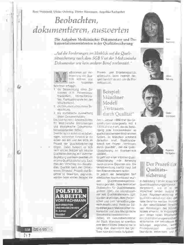 Vorschauseite 1: Beobachten, dokumentieren, auswerten
