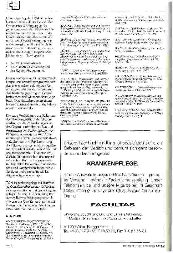 Vorschauseite 6: Total-Quality-Management Eine Herausforderung an die Pflege