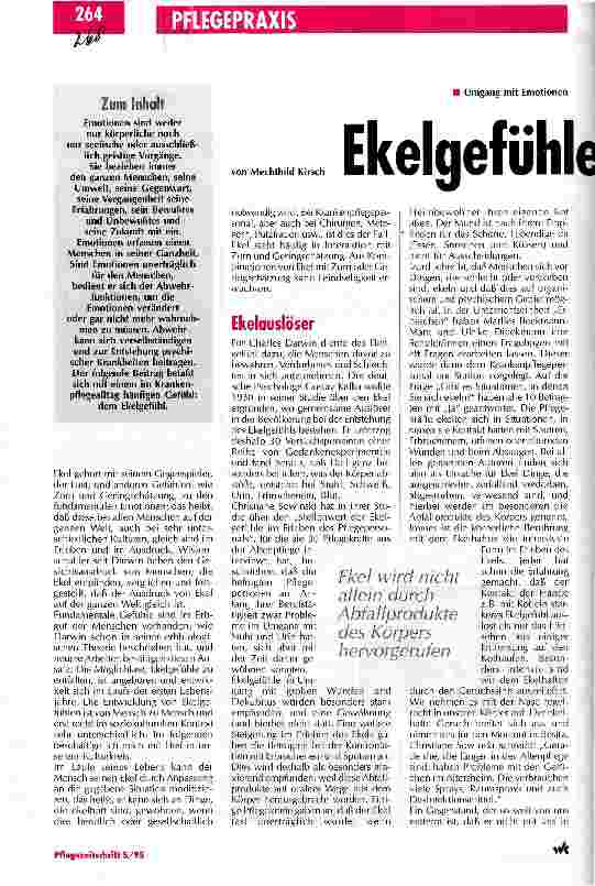 Vorschauseite 1: Ekelgefühle in der Krankenpflege