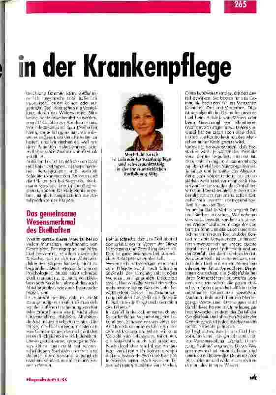 Vorschauseite 2: Ekelgefühle in der Krankenpflege