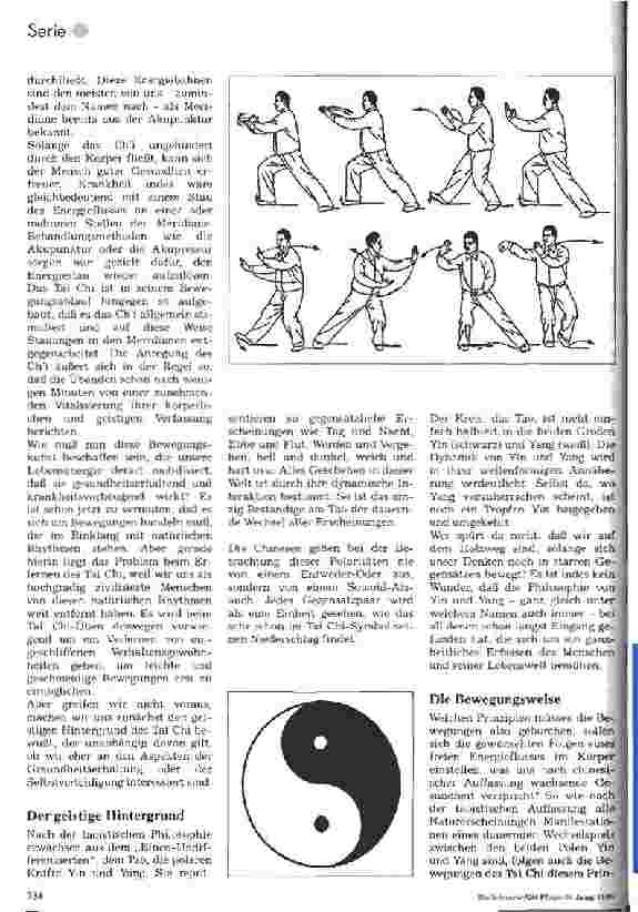 Vorschauseite 2: Streßbewältigung: Tai Chi Chuan 5. Folge: Heilgymnastische Übungen zur Erhaltung der Gesundheit
