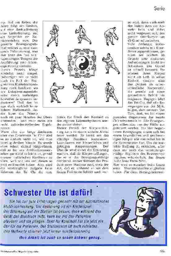 Vorschauseite 3: Streßbewältigung: Tai Chi Chuan 5. Folge: Heilgymnastische Übungen zur Erhaltung der Gesundheit