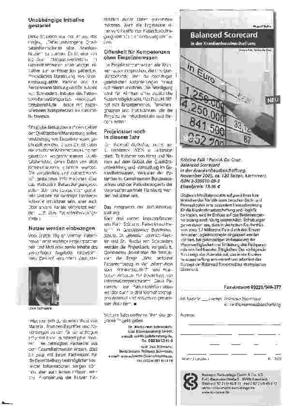 Vorschauseite 2: Patienteninteressen im Vordergrund