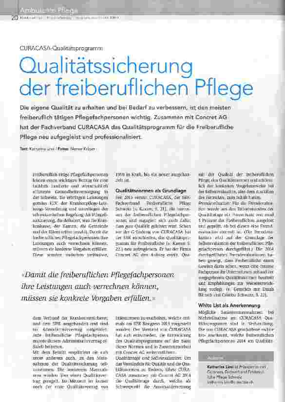 Vorschauseite 1: Qualitätssicherung der freiberuflichen Pflege