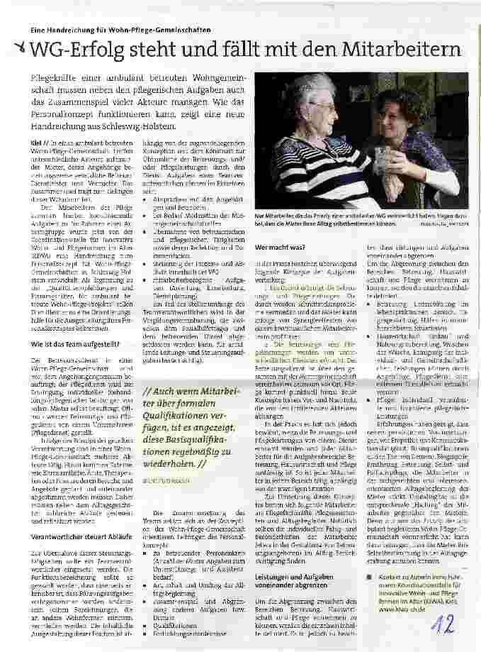 Vorschauseite 1: WG-Erfolg steht und fällt mit den Mitarbeitern