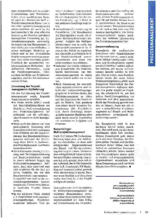 Vorschauseite 3: Professionalisierung des Projektund Prozessmanagements
