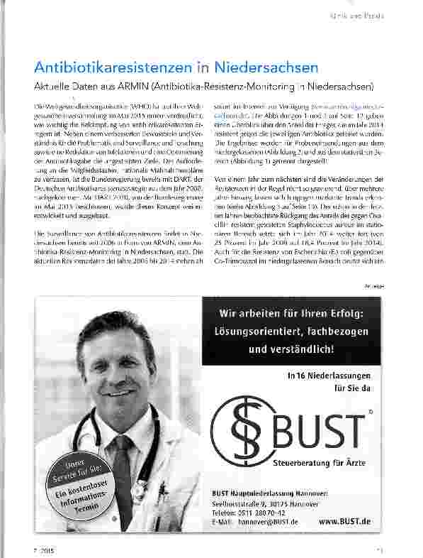 Vorschauseite 1: Antibiotikaresistenzen in Niedersachsen
