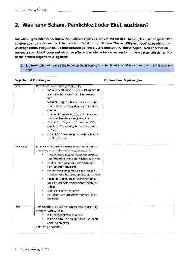 Vorschauseite 3: Fragen zum Thema Sexualität