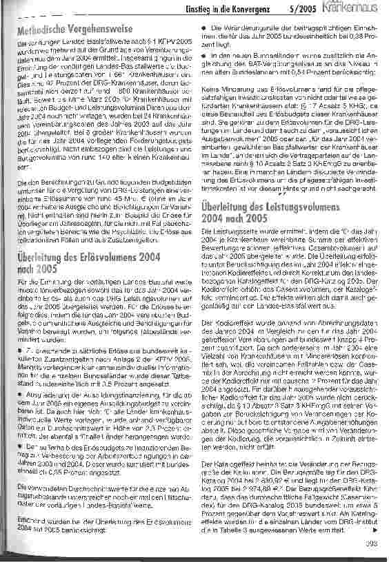 Vorschauseite 4: Einstieg in die Konvergenz mit vorläufigen Landes-Basisfallwerten