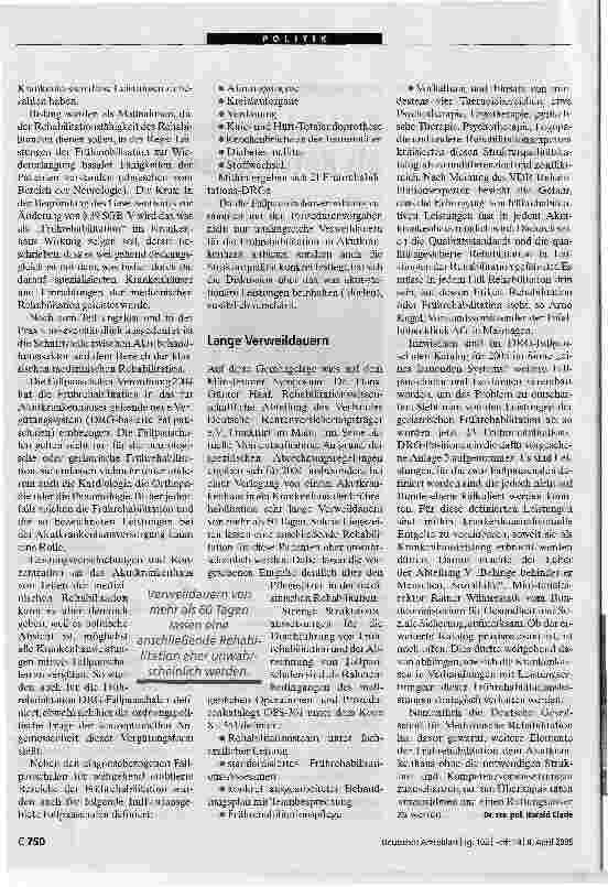 Vorschauseite 2: Frührehabilitation als Rettungsanker