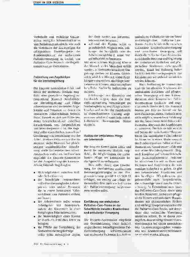 Vorschauseite 3: Würdig sterben - Ansätze zur Verbesserung von Palliativversorgung und Hospizarbeit
