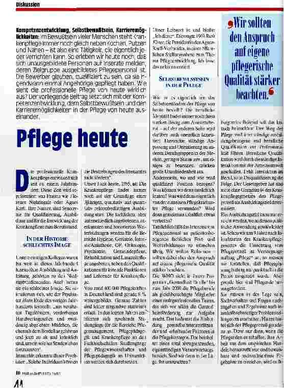 Vorschauseite 1: Pflege heute