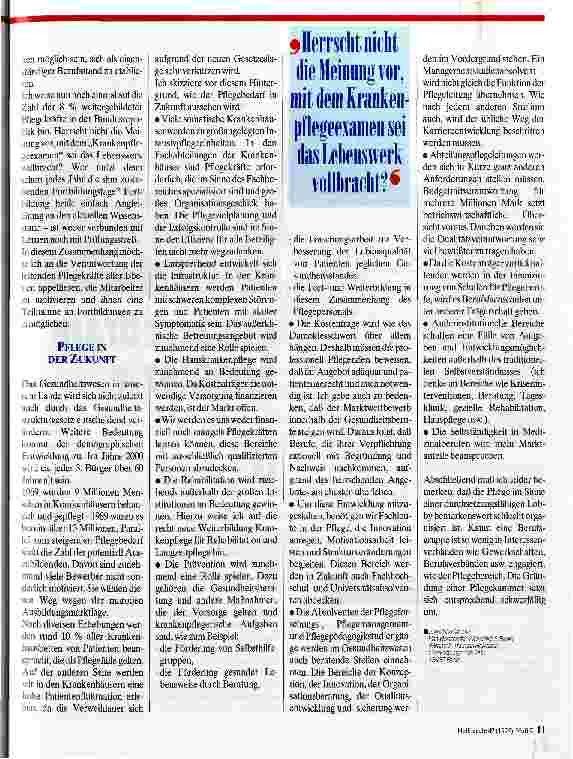 Vorschauseite 2: Pflege heute