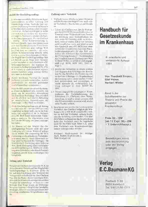 Vorschauseite 5: Argumentationshilfen beim Streit über Chefarztabgaben im Wahlleistungsbereich