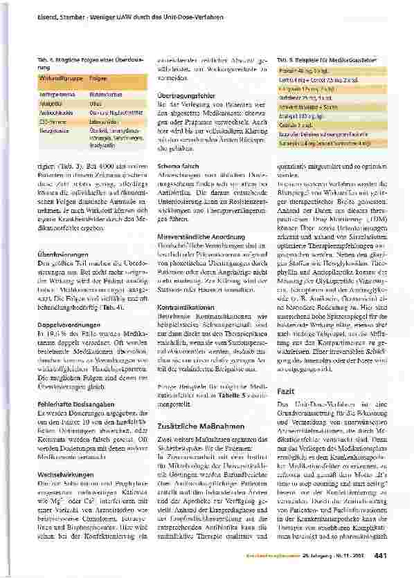 Vorschauseite 3: Verringerung von unerwünschten Arzneimittelwirkungen durch das Unit-Dose-Verfahren