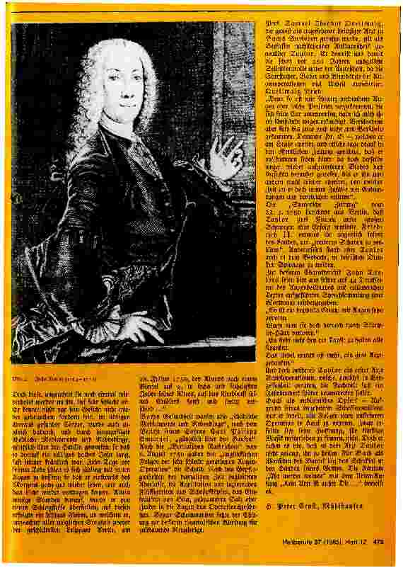 Vorschauseite 2: Historisches Johann Sebastian Bach - ein medizinisches Opfer?