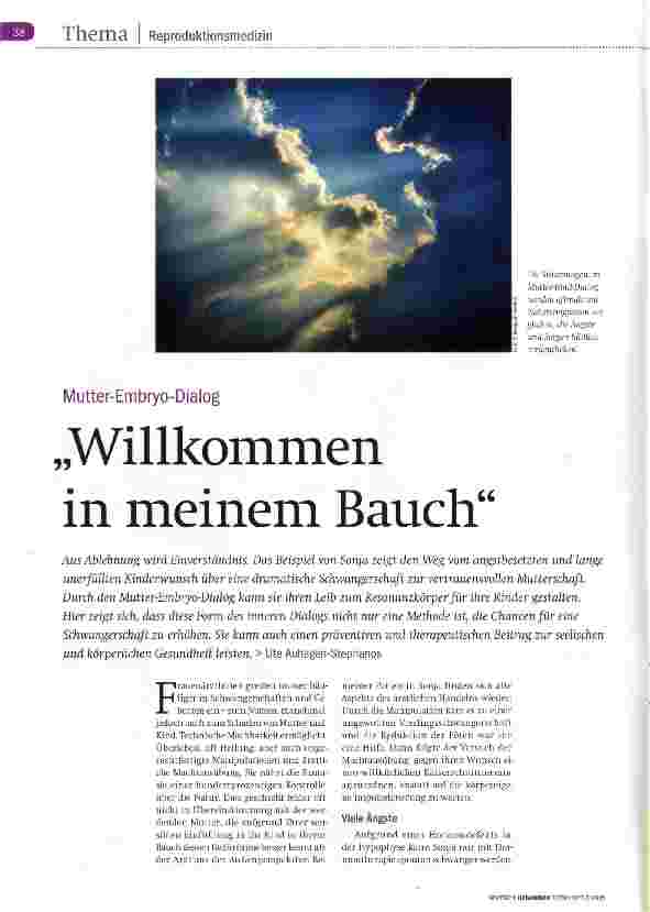 Vorschauseite 1: Mutter-Embryo-Dialog Willkommen in meinem Bauch