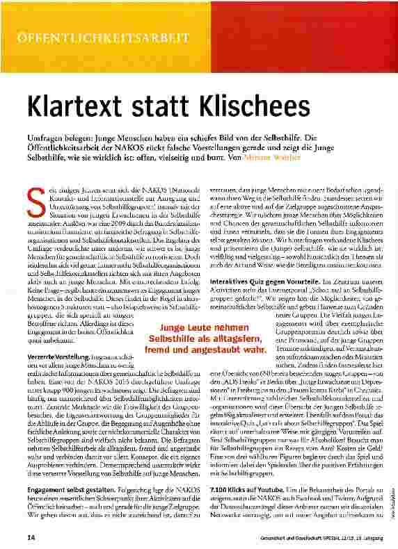 Vorschauseite 1: Klartext statt Klischees