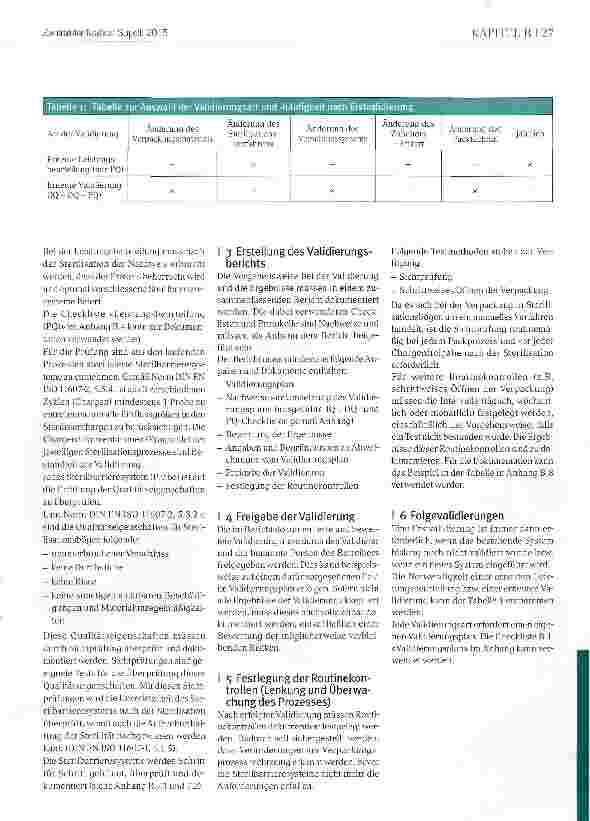 Vorschauseite 2: Kapitel B: Validierung des Weichverpackungs-Prozesses «Falten und Einschlagen in Sterilisationsbögen»