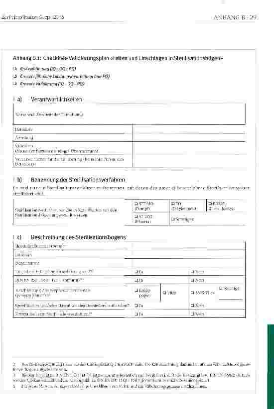 Vorschauseite 3: Kapitel B: Validierung des Weichverpackungs-Prozesses «Falten und Einschlagen in Sterilisationsbögen»