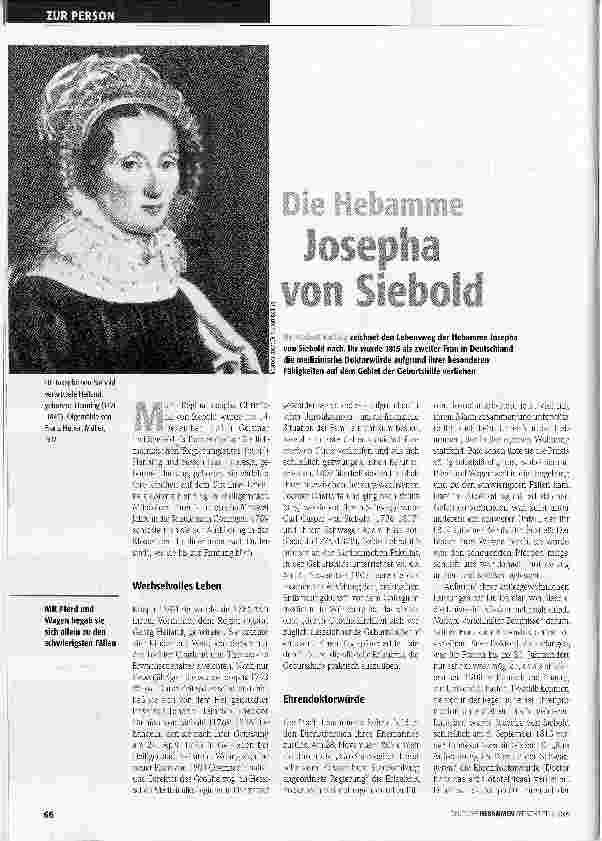 Vorschauseite 1: Die Hebamme Josepha von Siebold