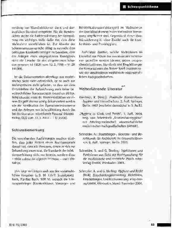 Vorschauseite 4: Sorgfaltsanforderungen zur Vermeidung nosokomialer Infektionen
