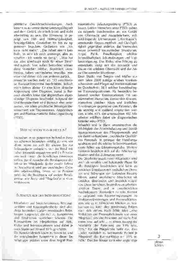 Vorschauseite 2: EDITORIAL: BURNOUT - ALLTAG DER INTENSIVMEDIZIN?