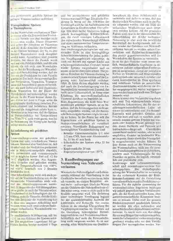 Vorschauseite 3: Wie können Nährstoffverluste in der Großküche vermieden werden?