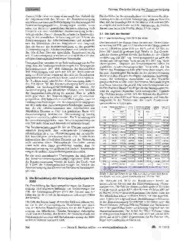 Vorschauseite 3: Die Entwicklung der Zusatzversorgung des öffentlichen Dienstes - Zum Dritten Versorgungsbericht der Bundesregierung
