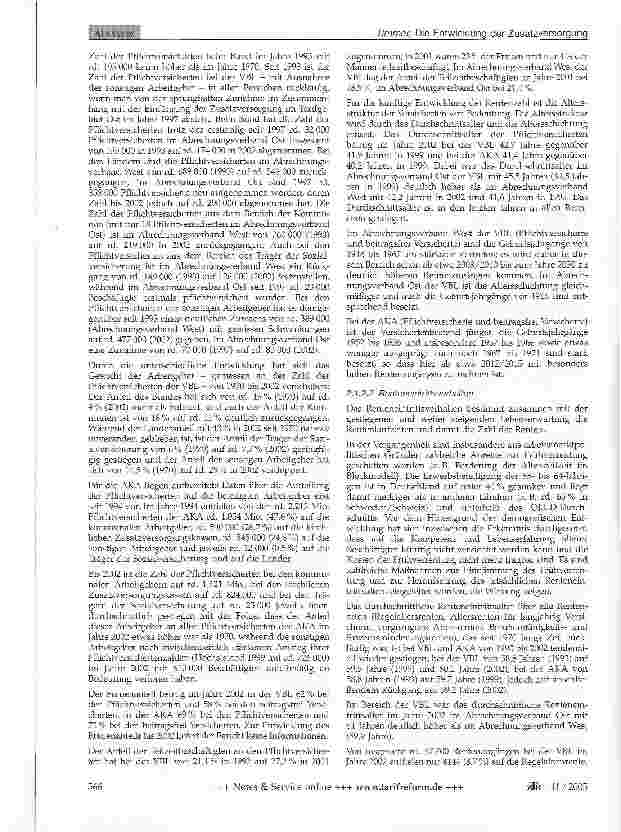 Vorschauseite 5: Die Entwicklung der Zusatzversorgung des öffentlichen Dienstes - Zum Dritten Versorgungsbericht der Bundesregierung