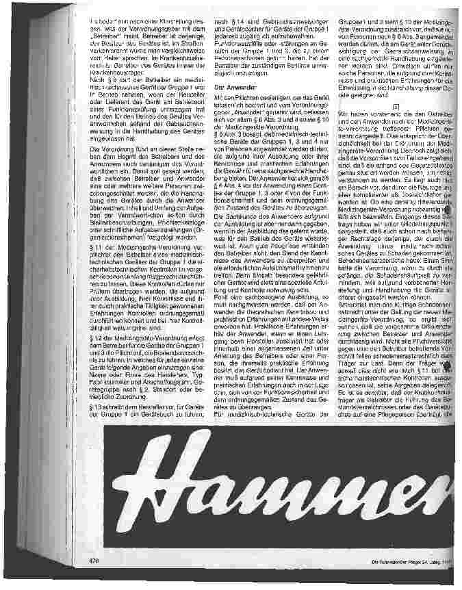 Vorschauseite 2: Die neue Medizingeräteverordnung (Med GV) 3.Folge: Rechtliche Aspekte der Medizingeräteverordnung unter besonderer Berücksichtigung der....
