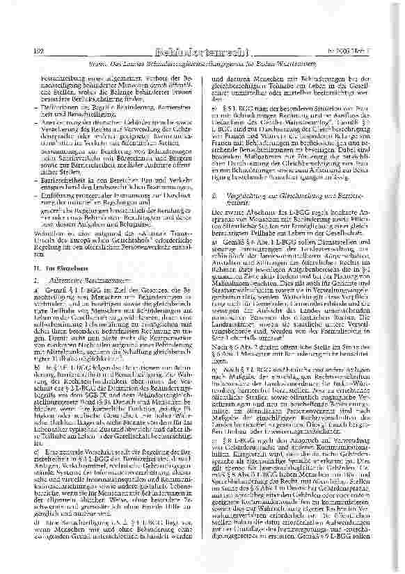 Vorschauseite 2: Das Landes-Behindertengleichstellungsgesetz für Baden-Württemberg